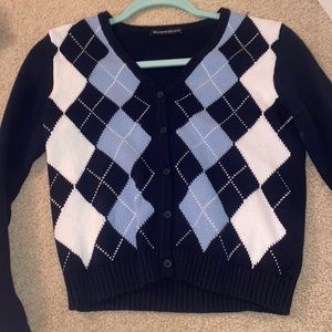 Brandy Melville blue diamond knit sweater (Elizabeth Sweater)